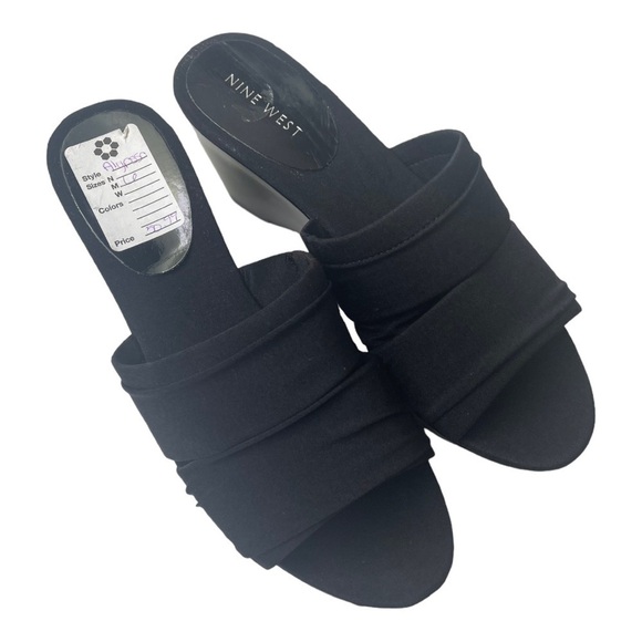 Nine West Alypsso Women’s Black Wedge Sandals - Picture 9 of 10